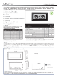 Thumbnail of document Data Sheet - DPM 160 Voltmeter